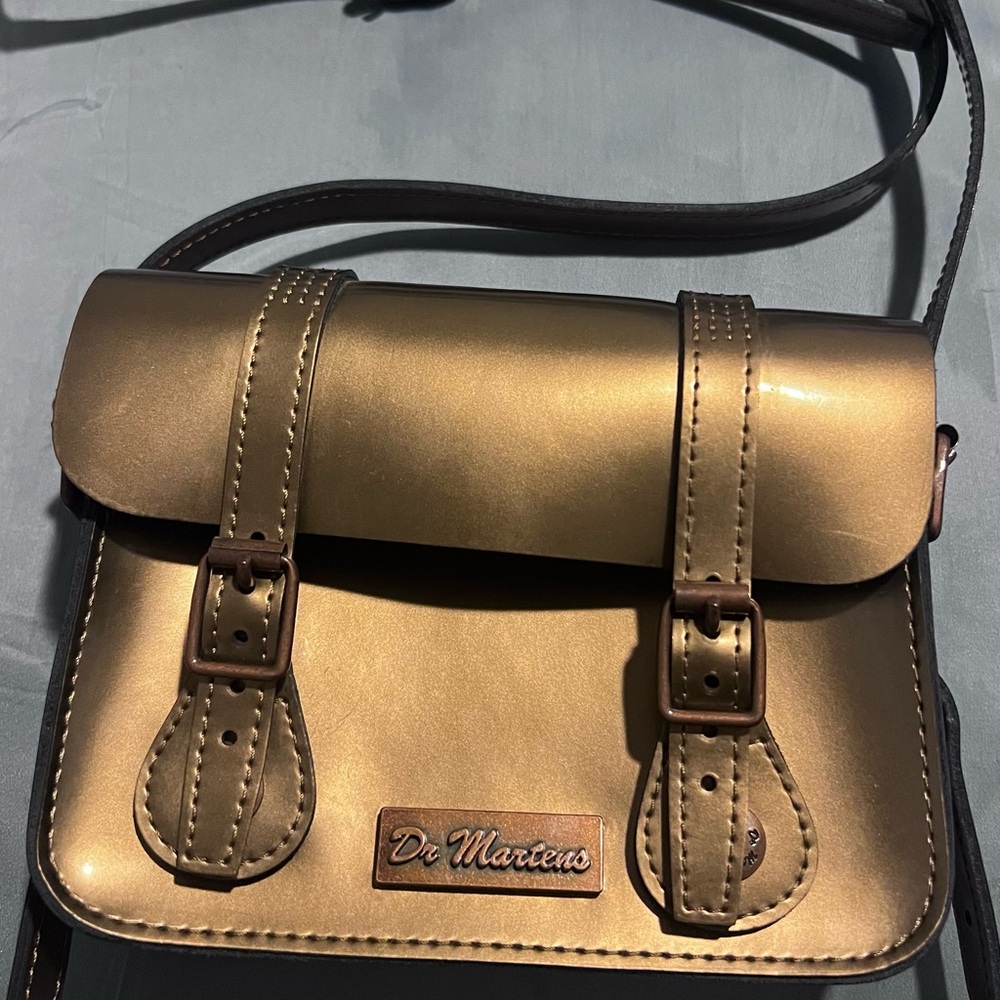 Dr Martens patent metallic leather purse